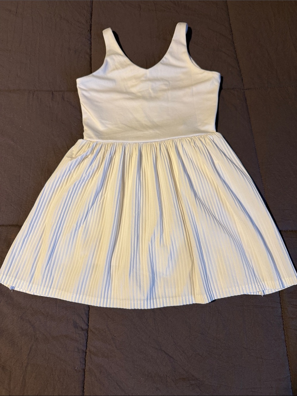 White dress with shorts
